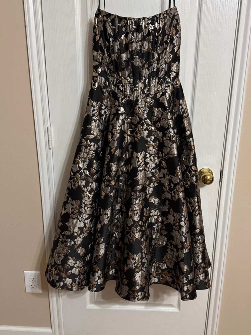 Black dress with gold details